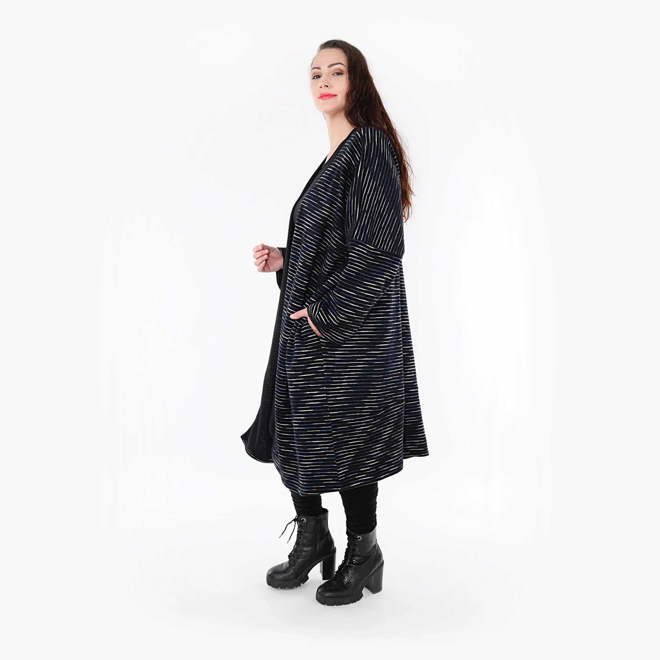 AKH Fashion Jacke 6828 Estelle, Schwarz/Blau/Weiß