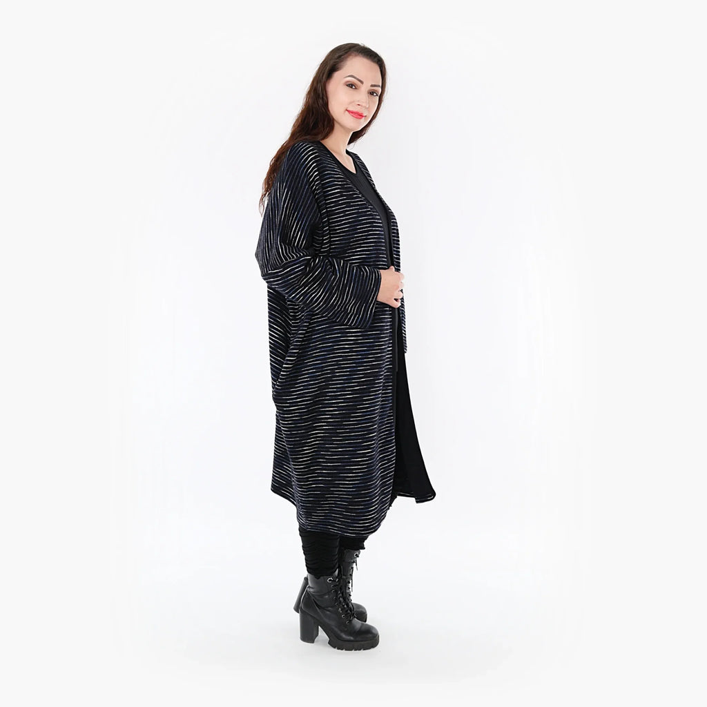 AKH Fashion Jacke 6828 Estelle, Schwarz/Blau/Weiß
