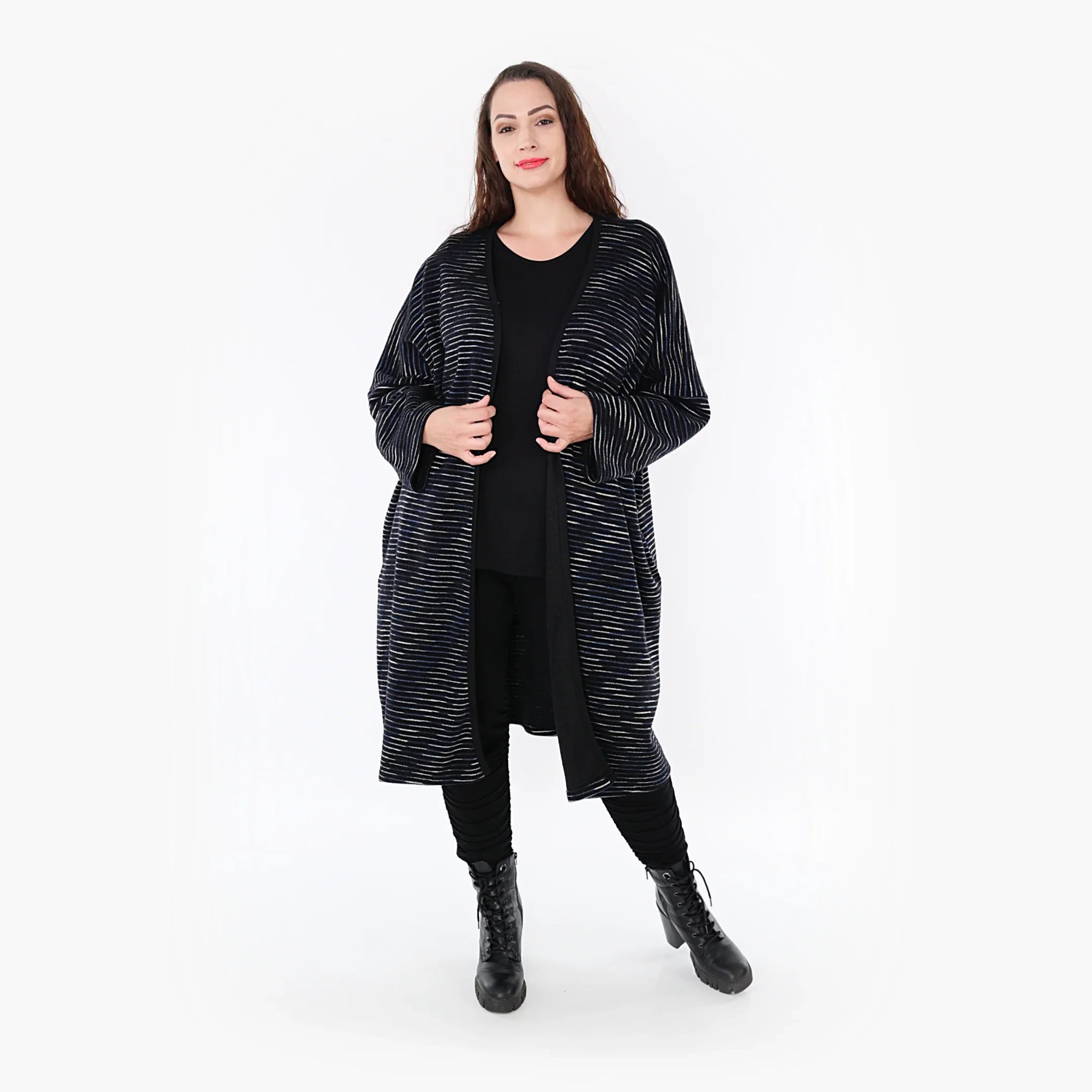 AKH Fashion Jacke 6828 Estelle, Schwarz/Blau/Weiß