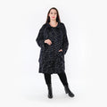 AKH Fashion Mantel 2276 Estelle, Schwarz/Blau/Weiß