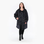 AKH Fashion Mantel 2276 Estelle, Schwarz/Blau/Weiß