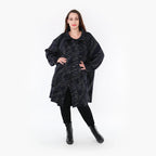 AKH Fashion Mantel 2276 Estelle, Schwarz/Blau/Weiß