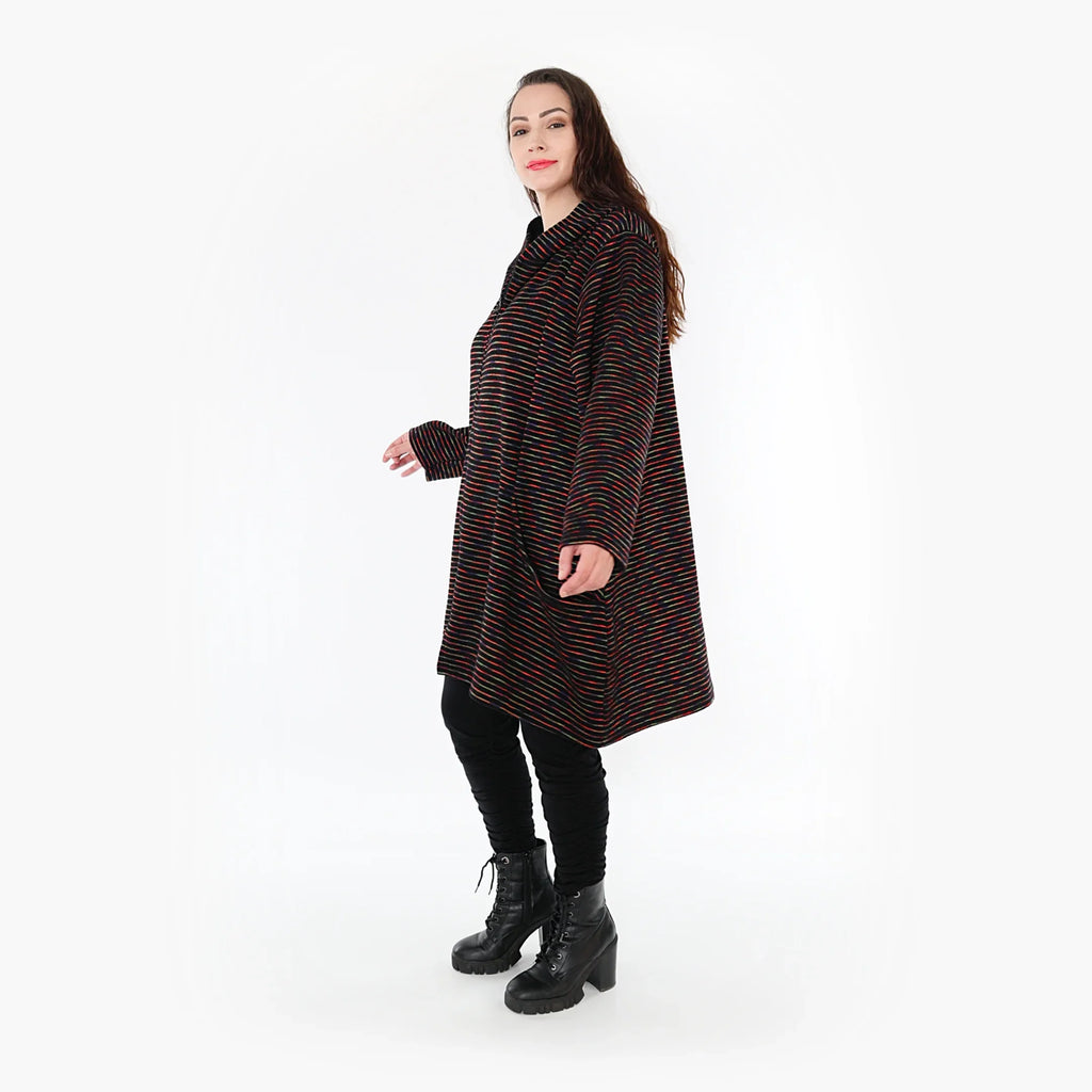 AKH Fashion Jacke 6665 Estelle, Schwarz/Grün/Rot