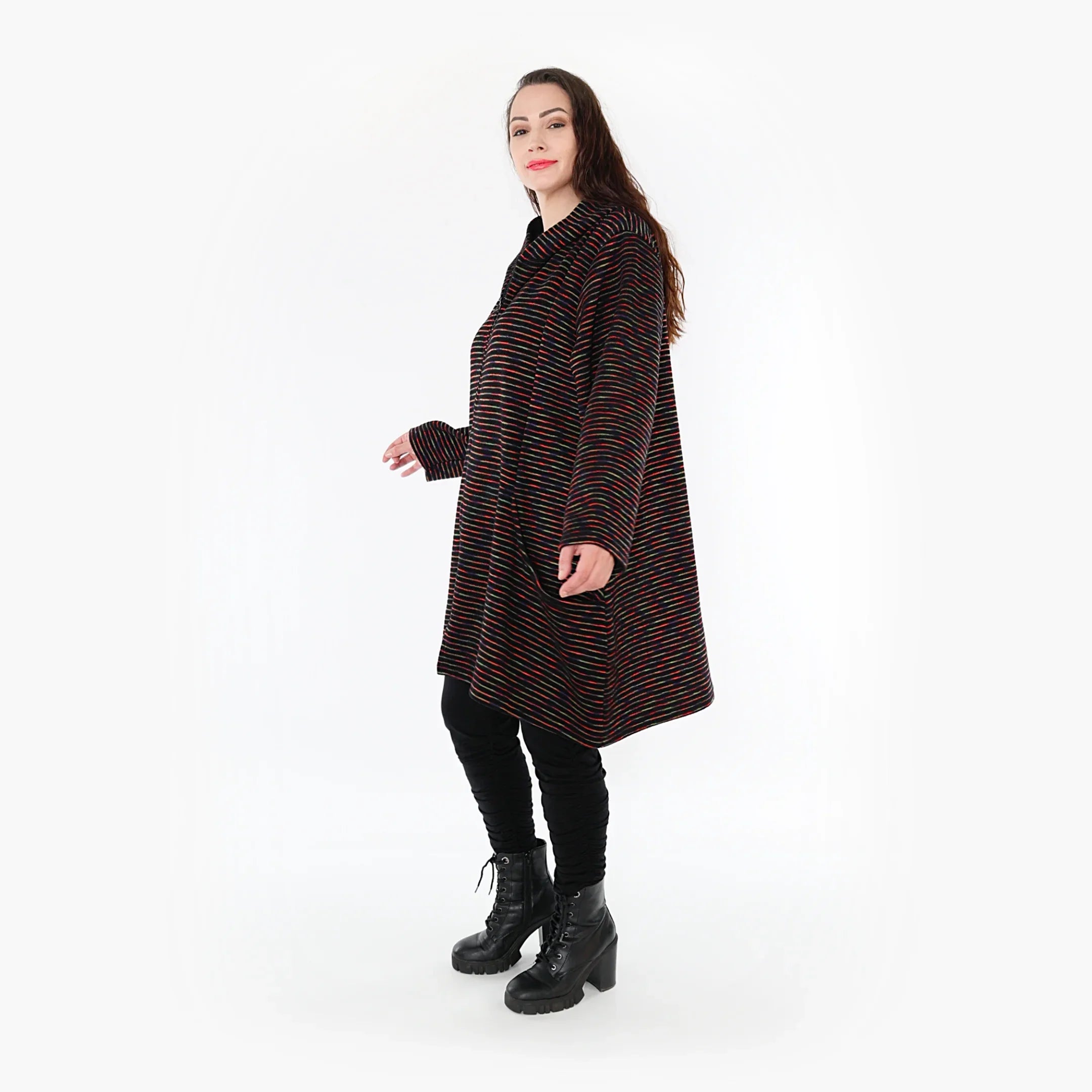 AKH Fashion Jacke 6665 Estelle, Schwarz/Grün/Rot