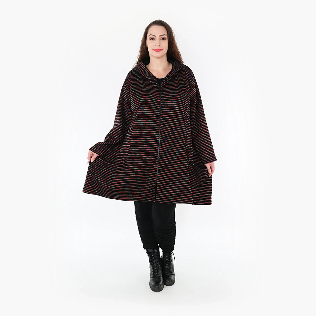 AKH Fashion Jacke 6665 Estelle, Schwarz/Grün/Rot
