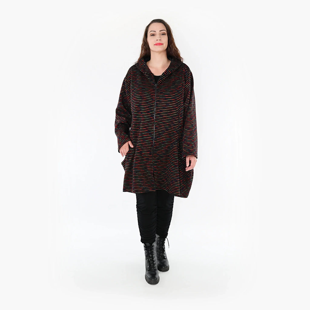 AKH Fashion Jacke 6665 Estelle, Schwarz/Grün/Rot
