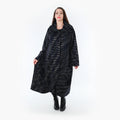 AKH Fashion Mantel 3023 Estelle, Schwarz/Blau/Weiß