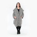AKH Fashion Mantel 1776 Madeleine, Weiß/Schwarz