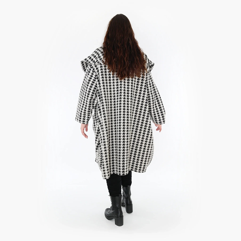 AKH Fashion Mantel 1776 Madeleine, Weiß/Schwarz