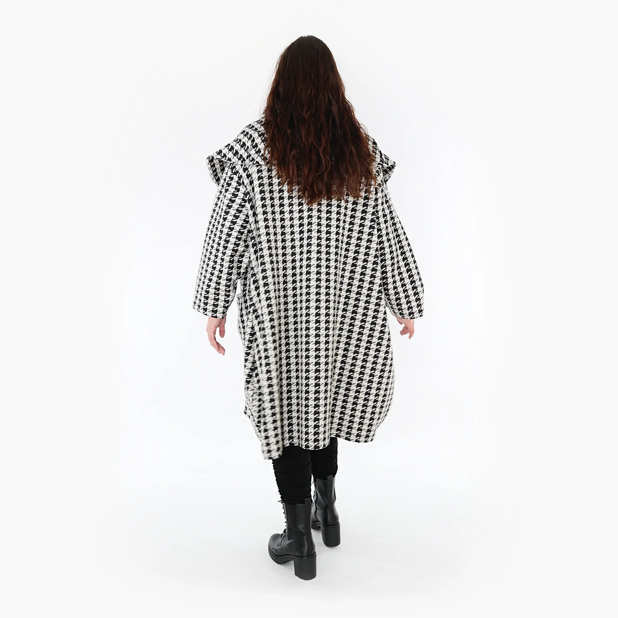 AKH Fashion Mantel 1776 Madeleine, Weiß/Schwarz