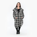 AKH Fashion Mantel 1776 Leona, Weiß/Schwarz