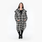 AKH Fashion Mantel 1776 Leona, Weiß/Schwarz