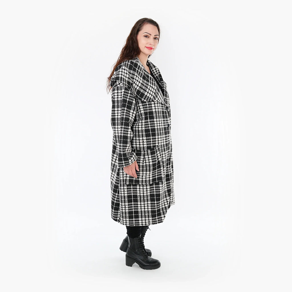 AKH Fashion Mantel 1776 Leona, Weiß/Schwarz