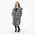 AKH Fashion Mantel 1776 Leona, Weiß/Schwarz