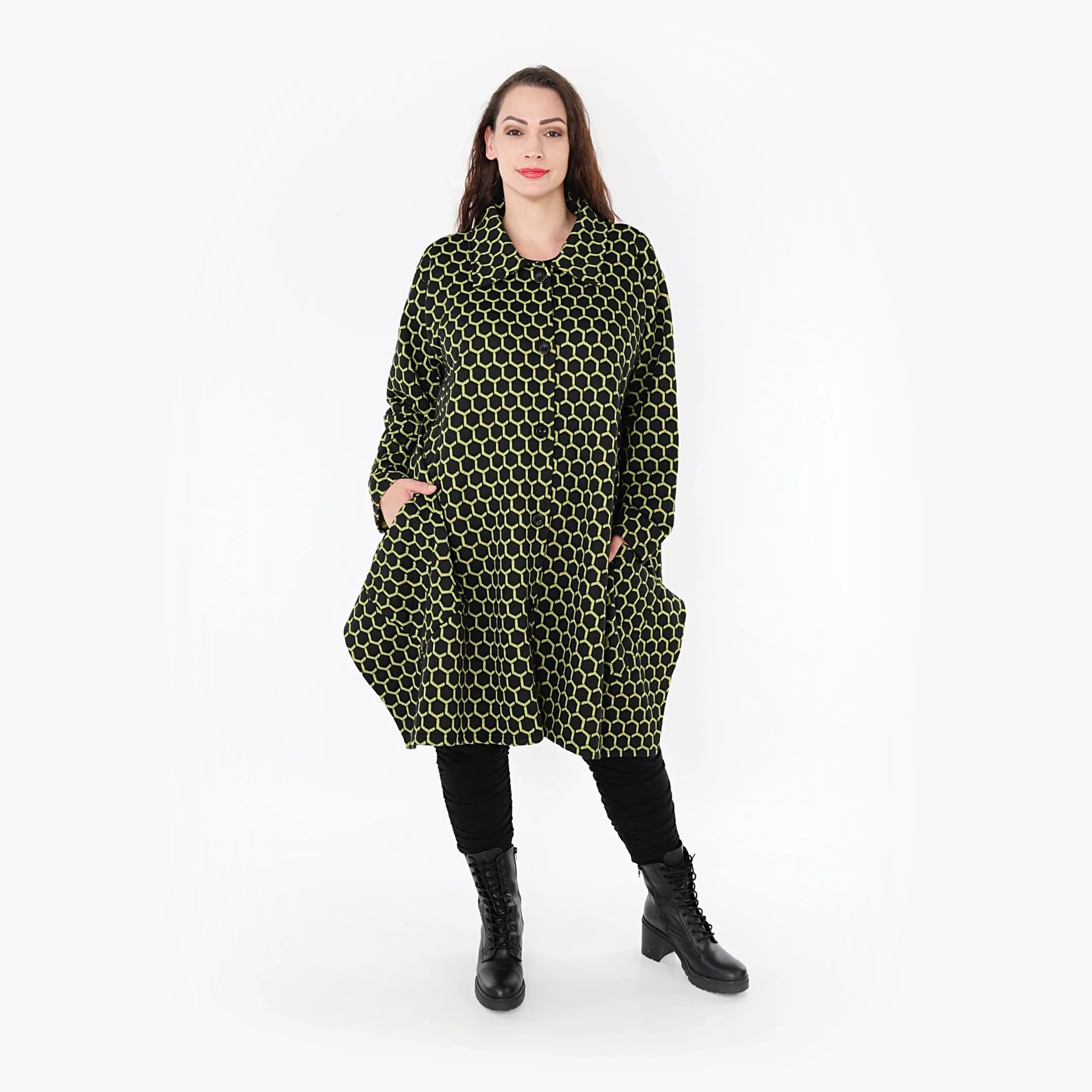 AKH Fashion Jacke 6864 Velora, Schwarz/Lime