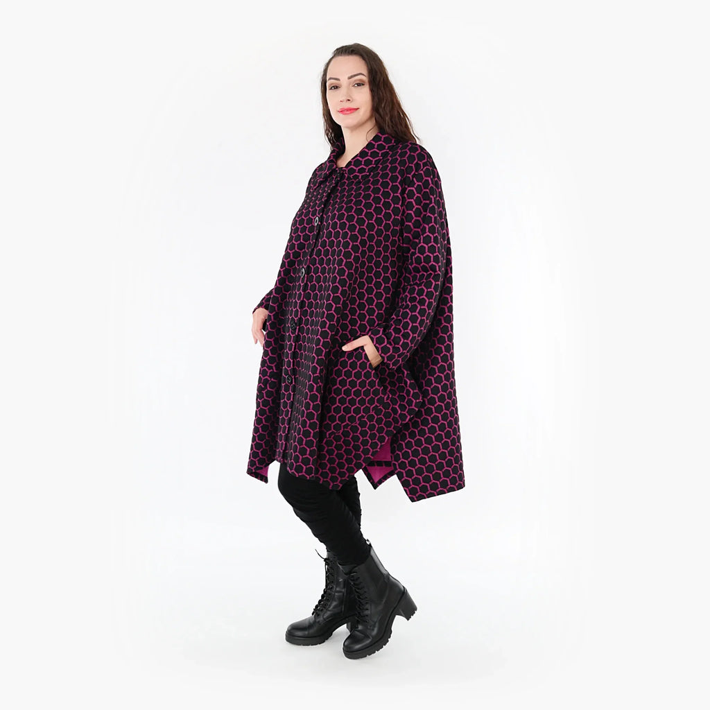 AKH Fashion Jacke 6864 Velora, Schwarz/Fuchsia
