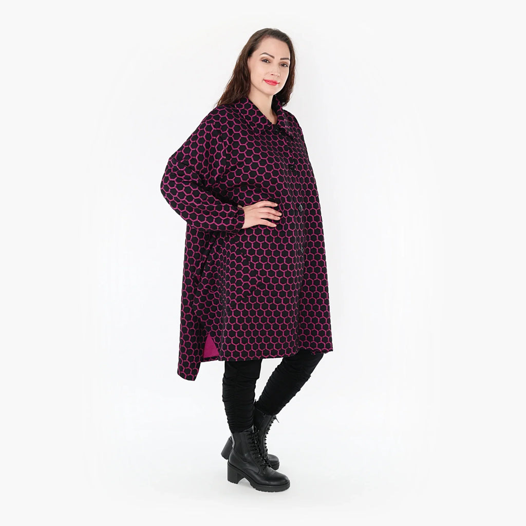 AKH Fashion Jacke 6864 Velora, Schwarz/Fuchsia