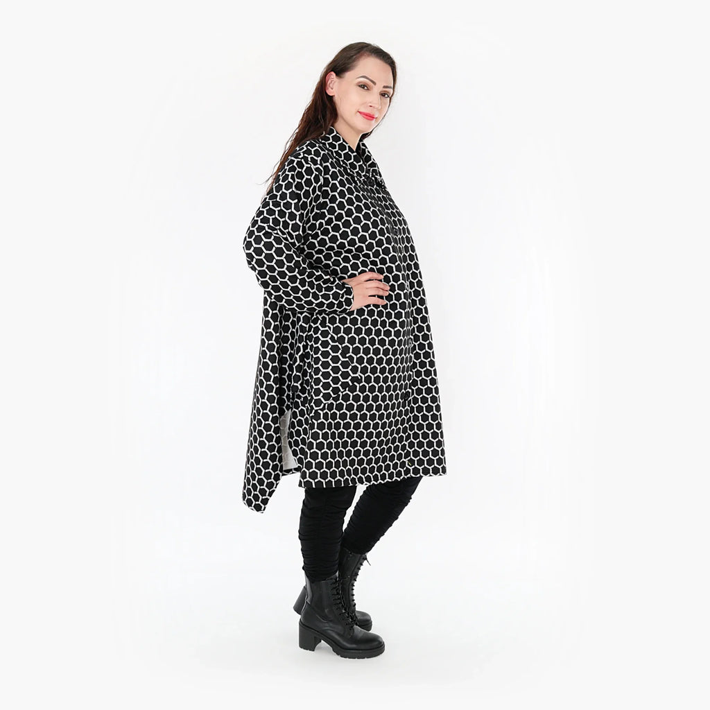 AKH 6864 Jacket, Black and White