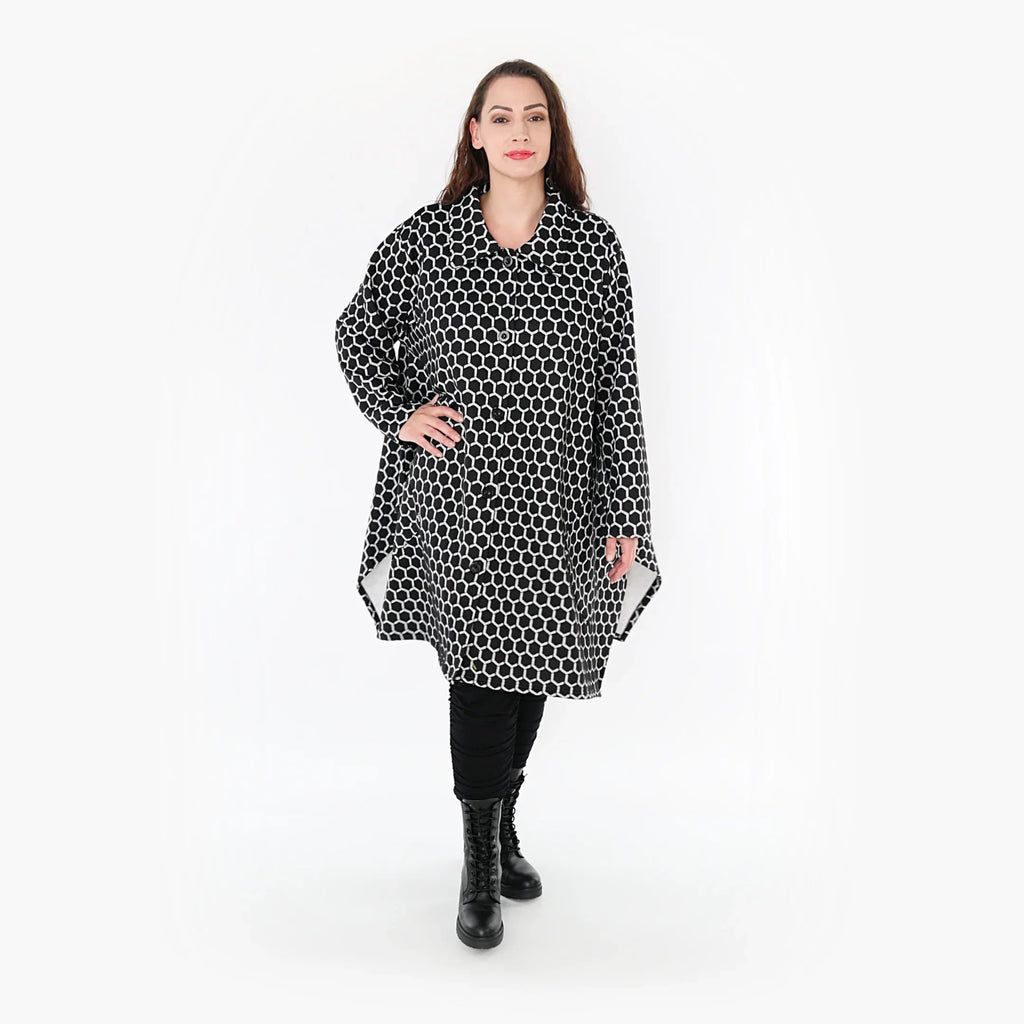 AKH 6864 Jacket, Black and White
