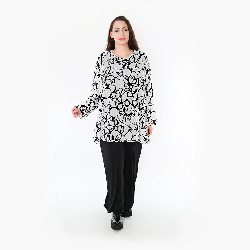 AKH Fashion Shirt 593 Veru, Weiß/Schwarz