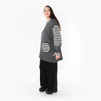 AKH Fashion Shirt 6987 Luisa, Grau/Weiß