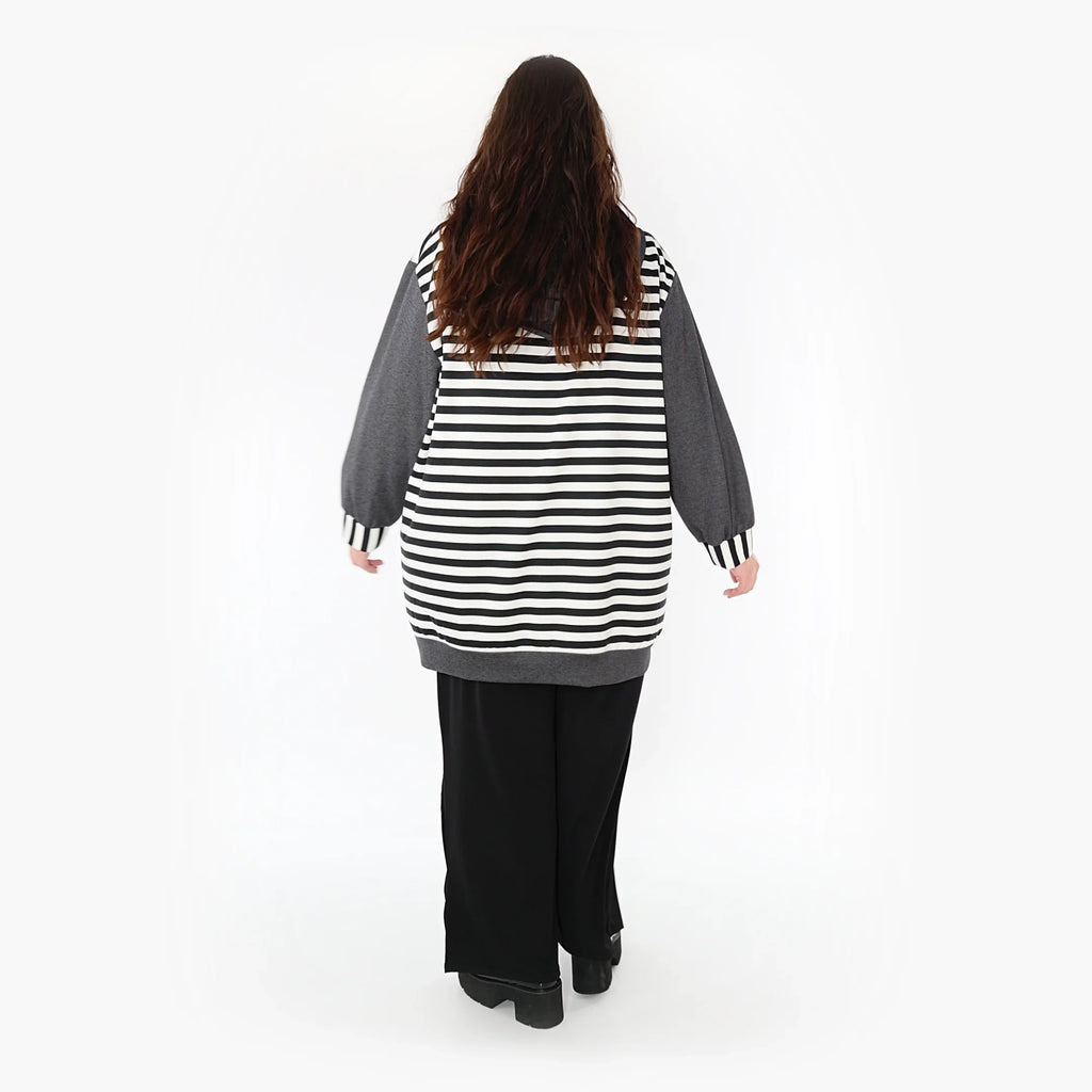 AKH Fashion Shirt 6988 Luisa, Grau/Weiß