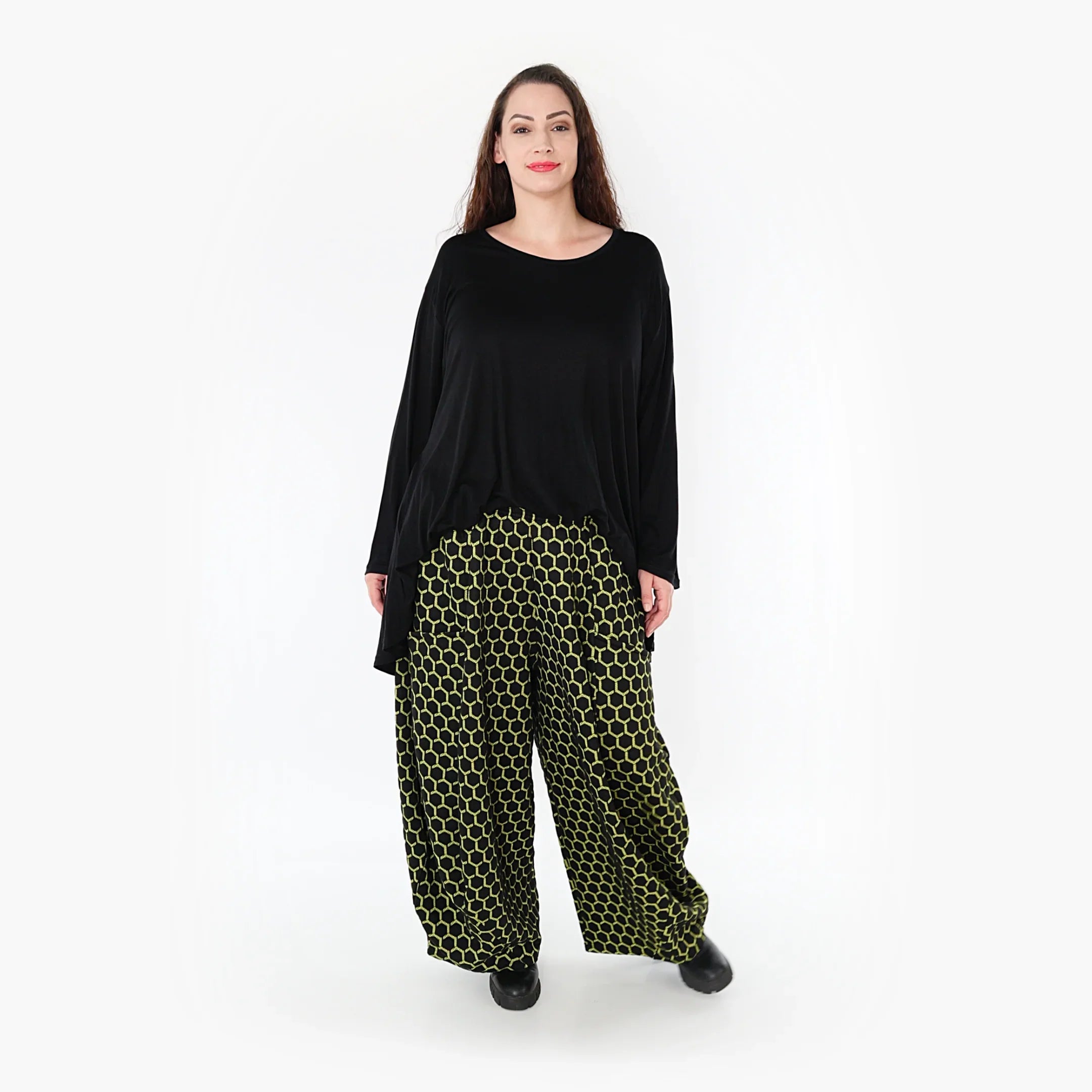 AKH Fashion Hose 8069 Velora, Schwarz/Lime