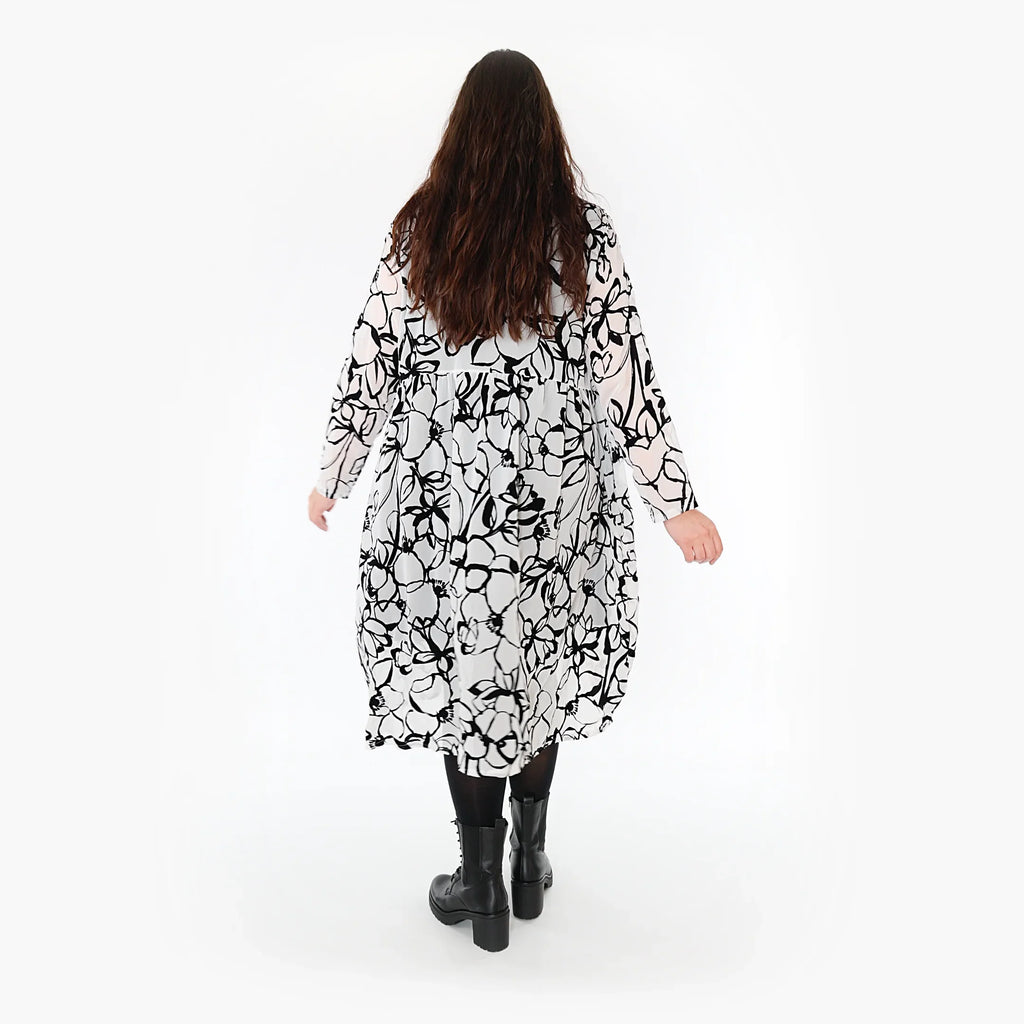 AKH Fashion Kleid 6698 Veru, Weiß/Schwarz