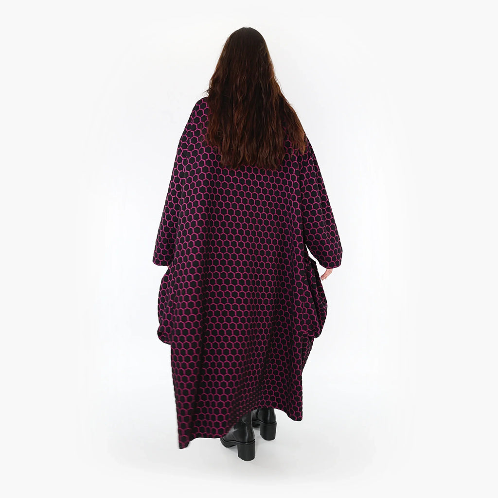 AKH Fashion Mantel 6985 Velora, Schwarz/Fuchsia