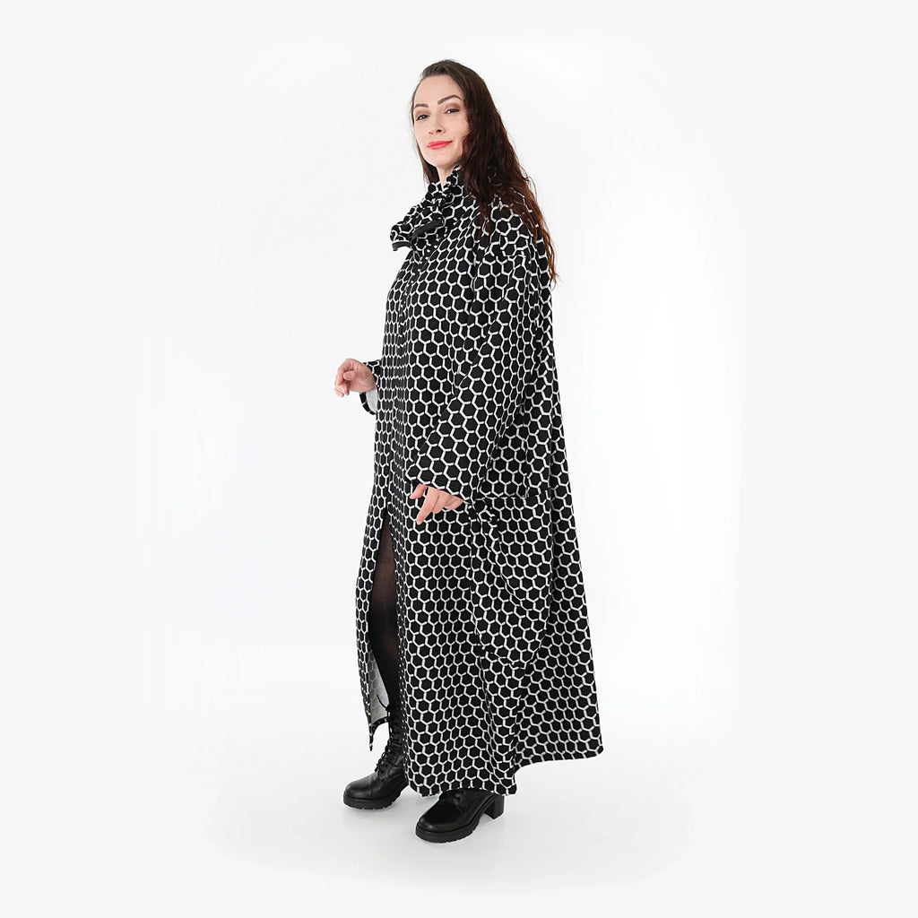 AKH Fashion Mantel 6985 Velora, Schwarz/Weiß