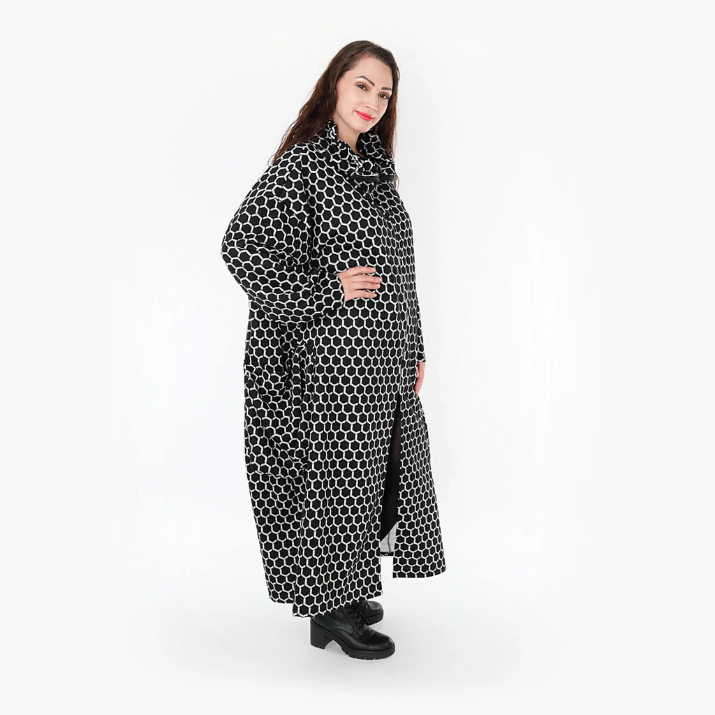 AKH Fashion Mantel 6985 Velora, Schwarz/Weiß