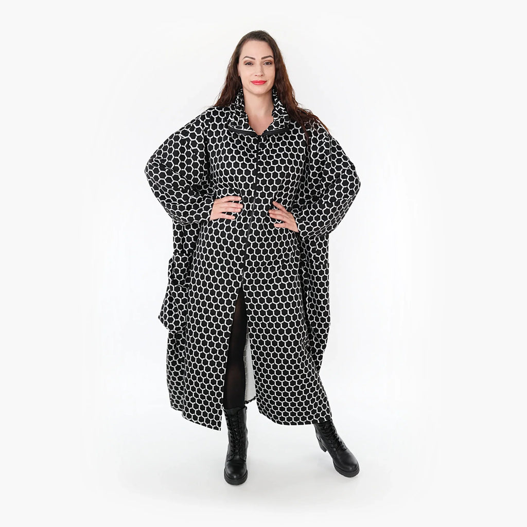 AKH Fashion Mantel 6985 Velora, Schwarz/Weiß