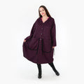 AKH Fashion Mantel 6986 Velora, Schwarz/Fuchsia
