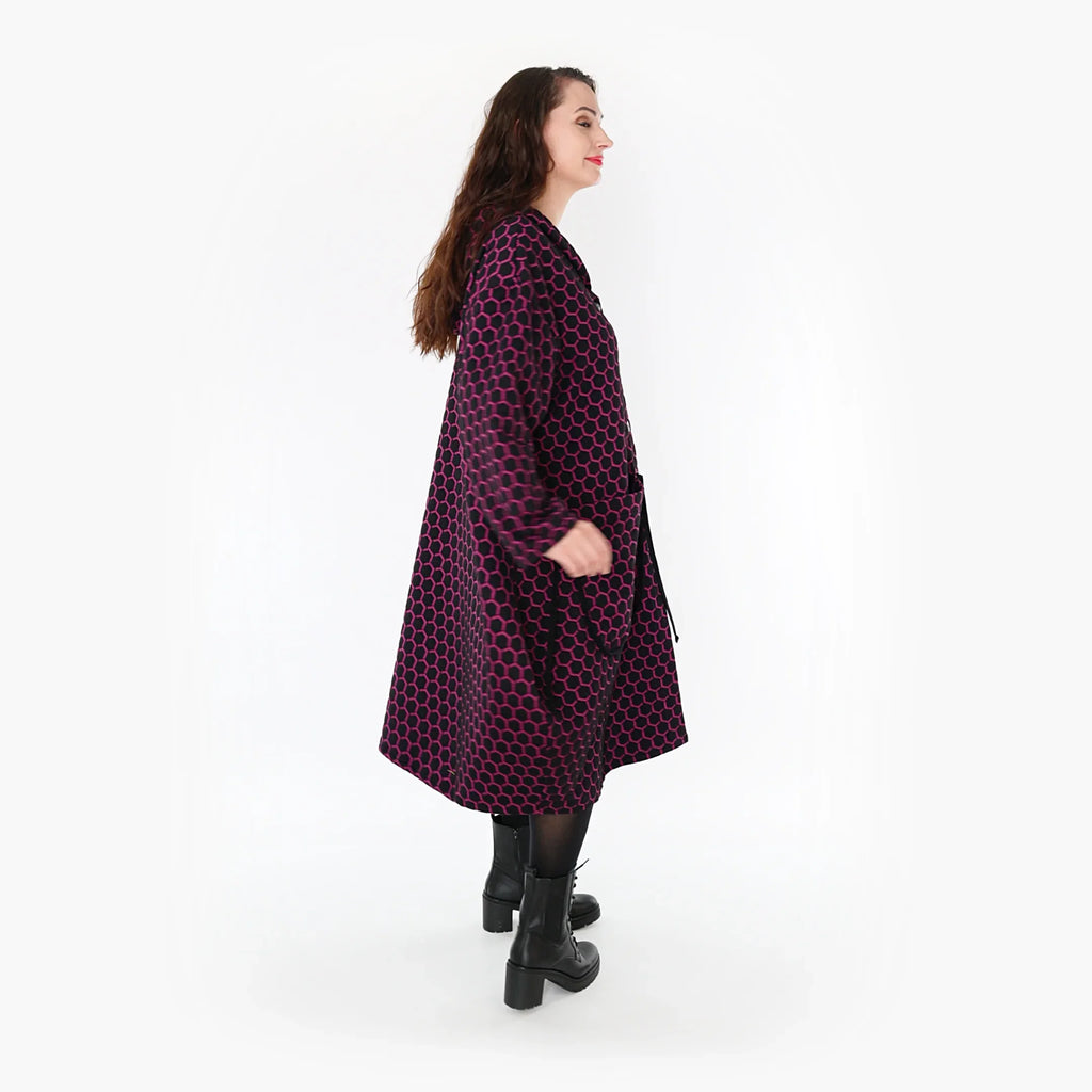 AKH Fashion Mantel 6986 Velora, Schwarz/Fuchsia