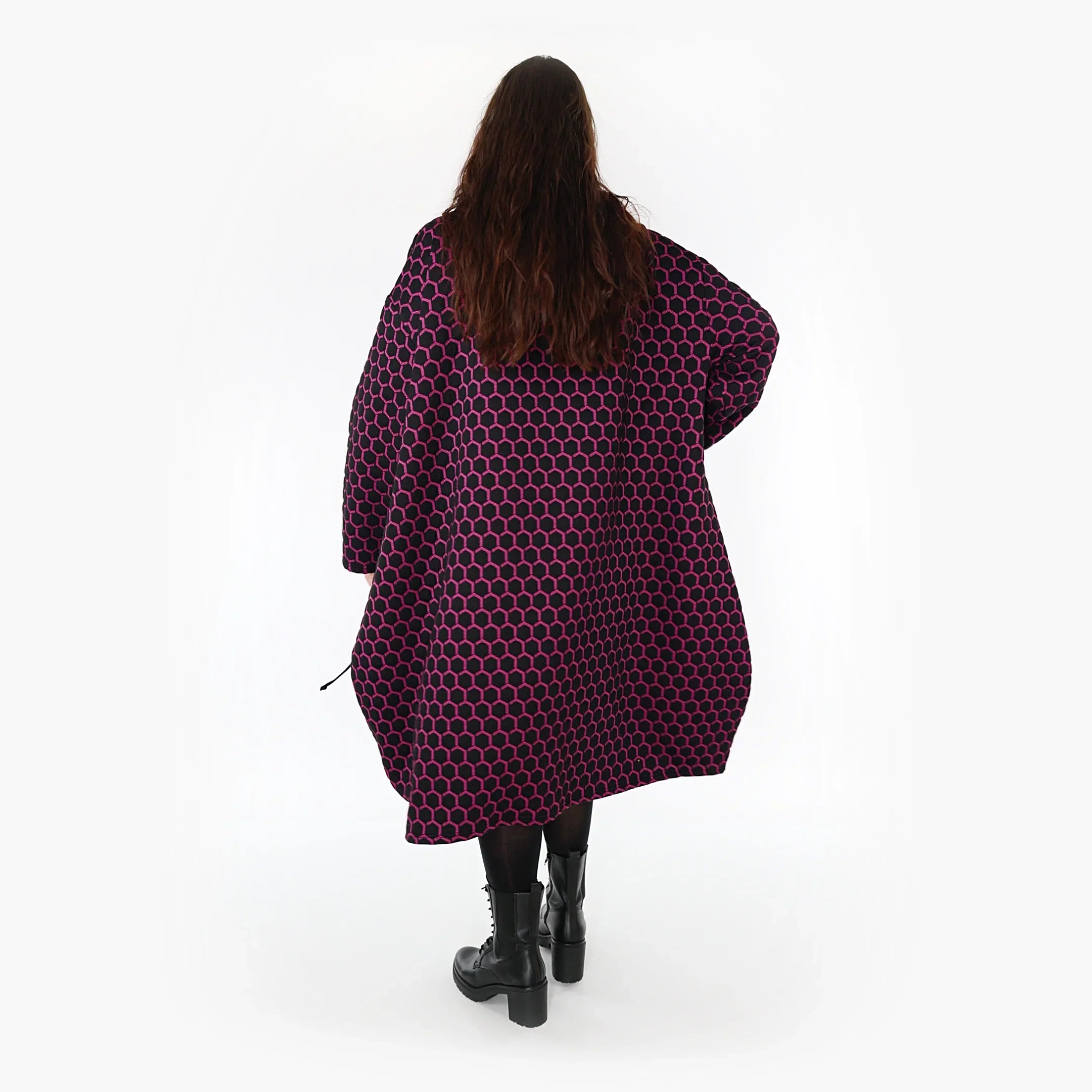 AKH Fashion Mantel 6986 Velora, Schwarz/Fuchsia