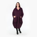 AKH Fashion Mantel 6986 Velora, Schwarz/Fuchsia