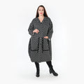 AKH 6986 Coat, Black and White