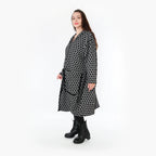 AKH 6986 Coat, Black and White