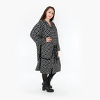 AKH 6986 Coat, Black and White