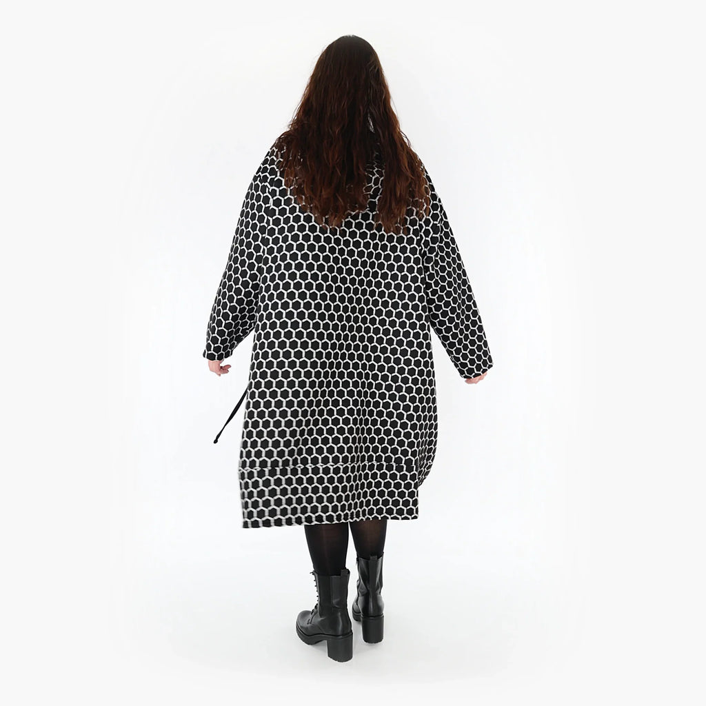 AKH 6986 Coat, Black and White