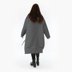 AKH 6986 Coat, Black and White