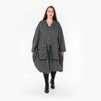 AKH 6986 Coat, Black and White