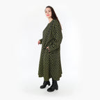 Robe AKH 6984, noir-citron vert