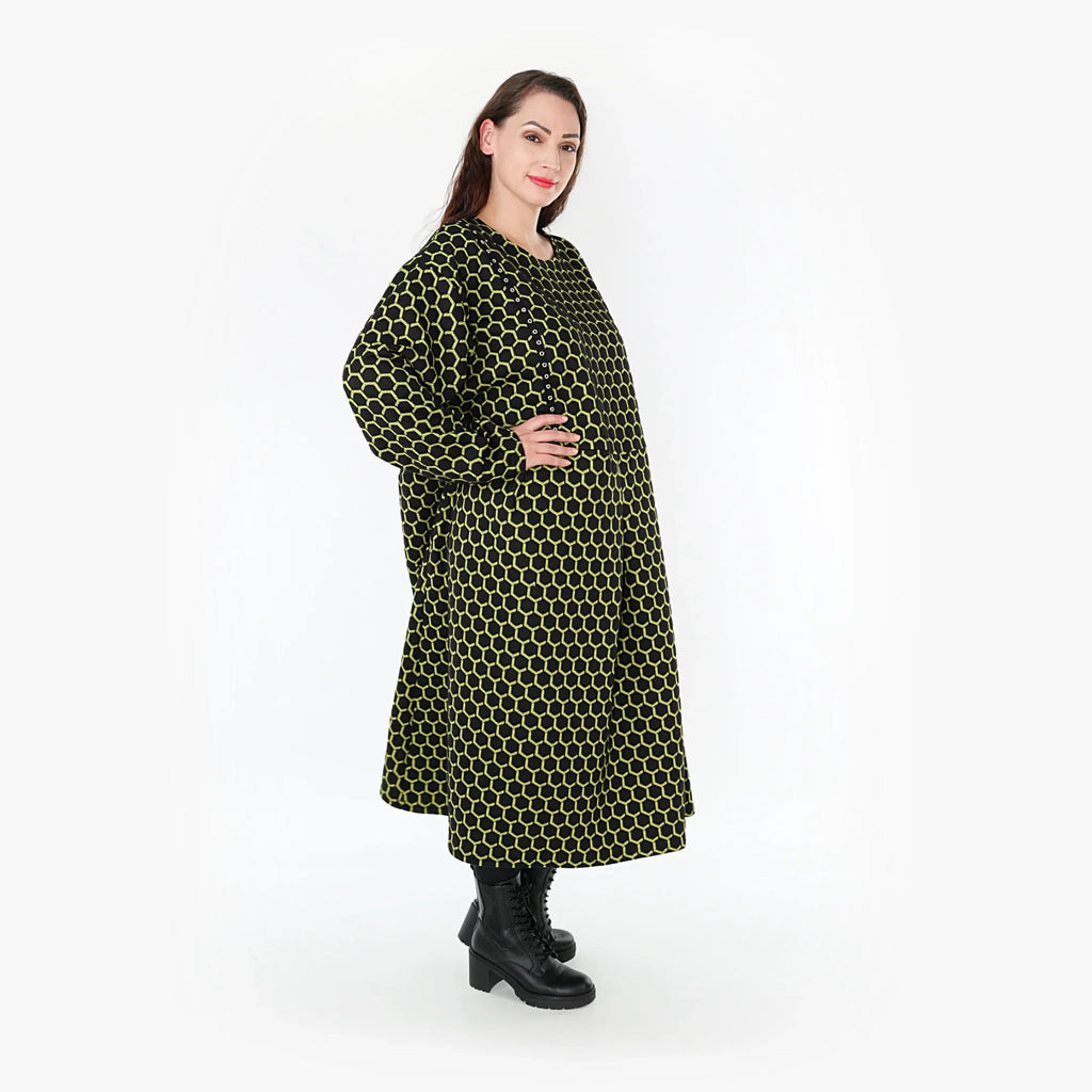 Robe AKH 6984, noir-citron vert