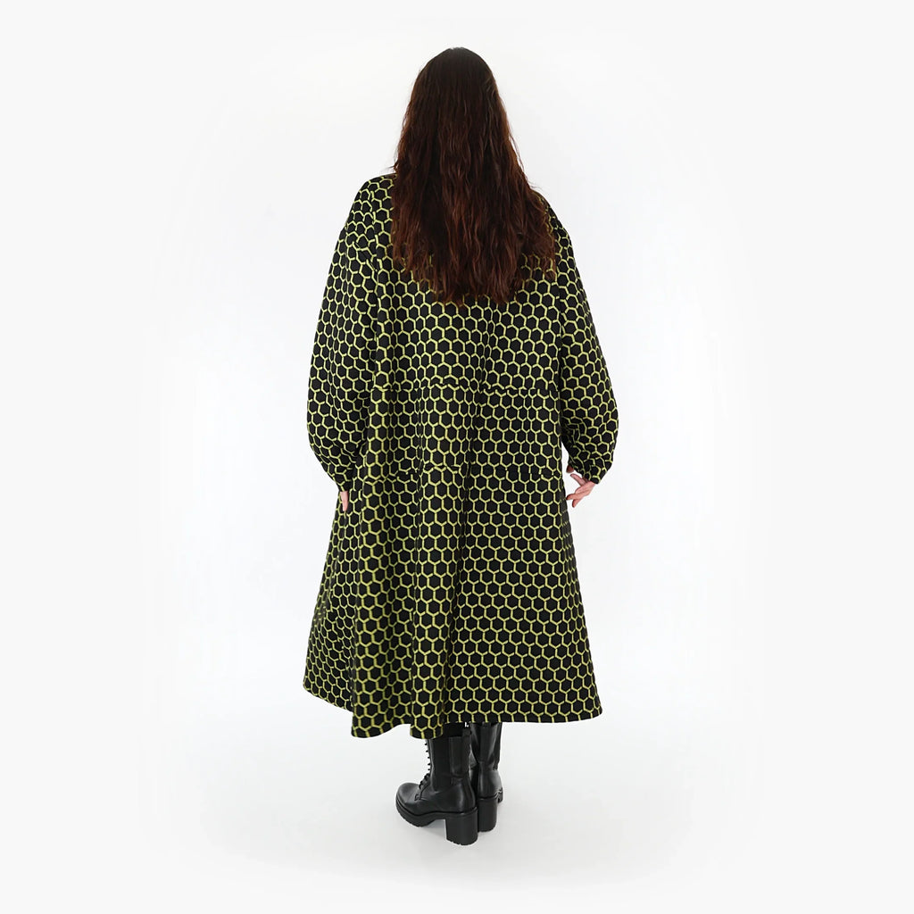 Robe AKH 6984, noir-citron vert