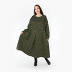 Robe AKH 6984, noir-citron vert