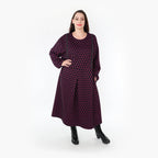 AKH Fashion Kleid 6984 Velora, Schwarz/Fuchsia