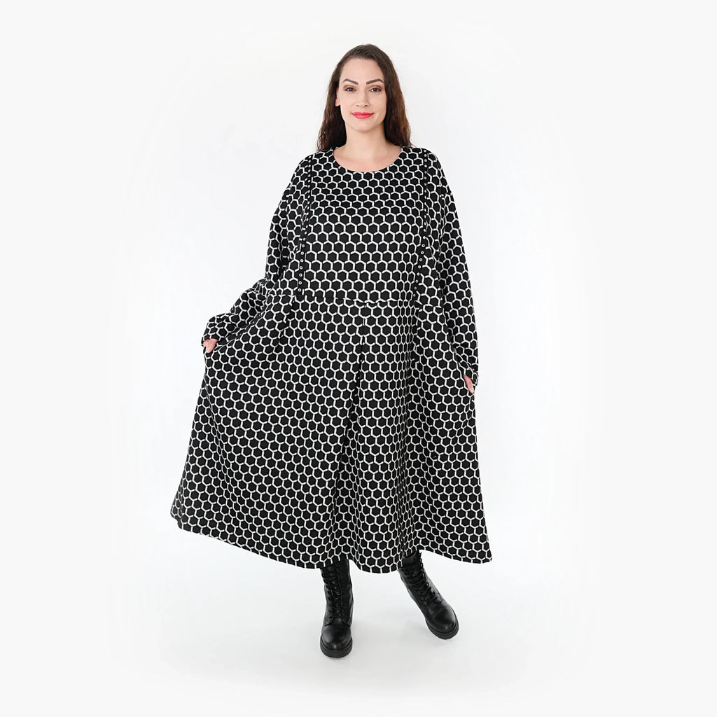 AKH Fashion Kleid 6984 Velora, Schwarz/Weiß