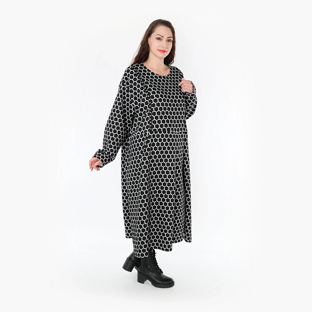 AKH Fashion Kleid 6984 Velora, Schwarz/Weiß