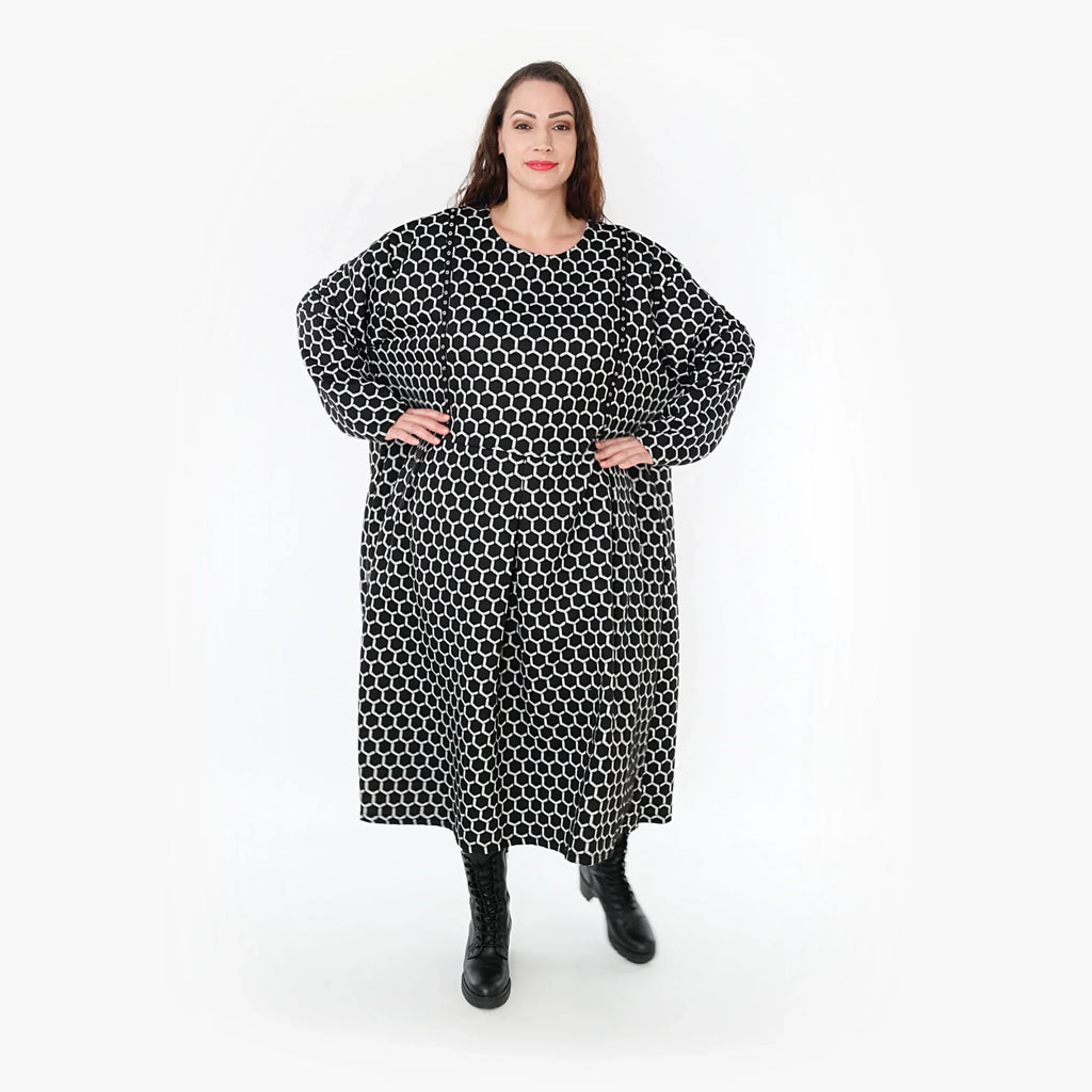 AKH Fashion Kleid 6984 Velora, Schwarz/Weiß